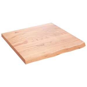 vidaXL Dessus de table marron clair bois chêne massif traité