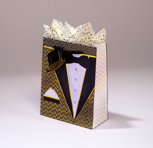 Sac cadeau smoking pml 14 x h 18 veste graphique