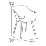 Keter Chaises d'extérieur Akola lot de 2 Blanc