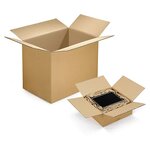 Caisse carton brune double cannelure raja 50x31x31 cm (lot de 15)