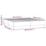 vidaXL Cadre de Lit Noir 200x200 cm Velours