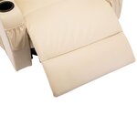 vidaXL Fauteuil à bascule de massage Crème Similicuir
