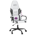 vidaXL Chaise de jeu de massage Blanc et noir Similicuir
