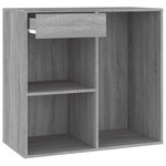 vidaXL Armoire cosmétique Sonoma gris 80x40x75 cm Bois d'ingénierie