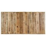 vidaXL Table à manger 140x70x75 cm Bois de manguier massif brut