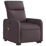vidaXL Fauteuil inclinable de massage électrique Marron foncé Tissu