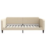 vidaXL Lit de jour avec matelas crème 100x200 cm tissu