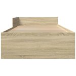 vidaXL Cadre de lit sans matelas chêne sonoma 90x190 cm