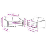 vidaXL Ensemble de canapés 2 Pièces avec coussins Marron Tissu