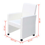 vidaXL Chaises à manger lot de 6 blanc similicuir