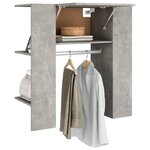 vidaXL Armoire de couloir Gris béton 97 5x37x99 cm Bois d'ingénierie