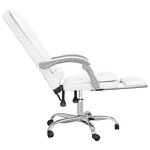 Fauteuil de massage inclinable de bureau informatique étude similicuir blanc 02_0025398