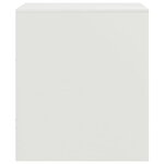 vidaXL Table de chevet blanc 34 5x39x44 cm acier