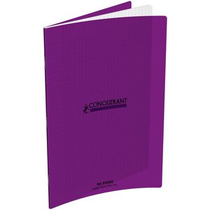 Cahier piqué couverture polypropylène 240x320mm 48 pages 90g séyès violet CONQUÉRANT