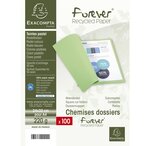 Paquet de 100 chemises Forever® 250 100% recyclé 24x32cm Vert pré EXACOMPTA