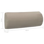 vidaXL Appui-tête de chaise longue Taupe 40x7 5x15 cm Textilène