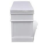 vidaXL Banc d'entrée et de rangement avec coussin 2 tiroirs Blanc