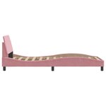 vidaXL Cadre de lit avec tête de lit Rose 90x190 cm Velours