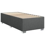 vidaXL Sommier à lattes de lit avec matelas Gris foncé 90x200 cm Tissu
