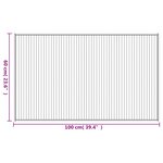 vidaXL Tapis rectangulaire noir 60x100 cm bambou