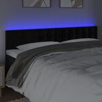 vidaXL Tête de lit à LED Noir 180x5x78/88 cm Velours