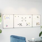 vidaXL Tableau blanc magnétique pliable 200x60x1 7 cm aluminium