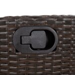 vidaXL Ensemble à manger de jardin 3 Pièces et coussins marron poly rotin