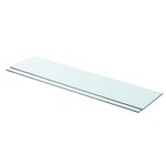 vidaXL Panneaux d'étagère 2 Pièces Verre Transparent 90 x 20 cm