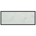vidaXL Meuble TV noir avec verre marbre blanc 100x40x40 cm