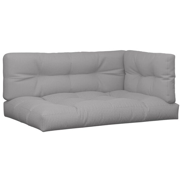 vidaXL Coussins de palette lot de 3 gris tissu