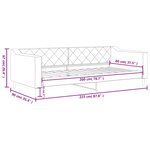 vidaXL Lit de repos taupe 80x200 cm tissu