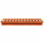 vidaXL Cadre de lit à LED cire marron 150x200 cm bois de pin massif