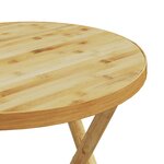 vidaXL Ensemble de bistro pliante 3 Pièces et coussins blanc crème bambou