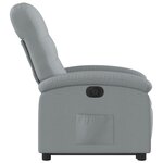 vidaXL Fauteuil inclinable électrique gris clair tissu