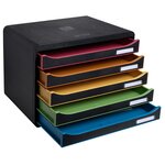 Module De Classement Big Box Plus Horizon 5 Tiroirs Black Office - Noir/arlequin - Exacompta