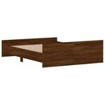 vidaXL Cadre de lit tête de lit et pied de lit chêne marron 160x200 cm