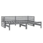 vidaXL Lit coulissant sans matelas gris 2x(90x200) cm