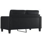 vidaXL Canapé à 2 places Noir 140 cm Similicuir