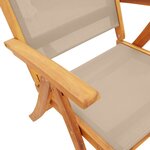 vidaXL Chaises pliables de jardin lot de 6 bois d'acacia et textilène