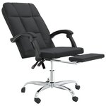 vidaXL Fauteuil inclinable de bureau Noir Similicuir