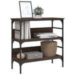vidaXL Table console chêne marron 75x32x75 cm bois d'ingénierie