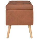 vidaXL Tabourets de rangement lot de 3 Brun roux Similicuir