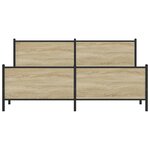 vidaXL Cadre de lit en métal sans matelas chêne sonoma 183x213 cm