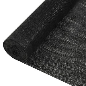 vidaXL Filet brise-vue Noir 1 5x25 m PEHD 195 g/m²
