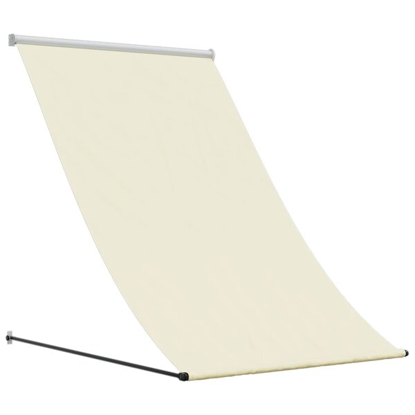 vidaXL Auvent rétractable crème 150x150 m tissu et acier