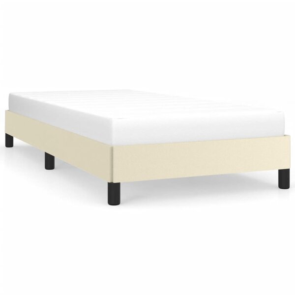 vidaXL Cadre de lit Crème 90x190 cm Similicuir