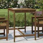 vidaXL Table de jardin marron miel 121x82 5x110 cm bois massif de pin