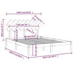 vidaXL Cadre de lit 160x200 cm Bois massif