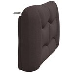 vidaXL Coussin de tête de lit marron foncé 120 cm tissu