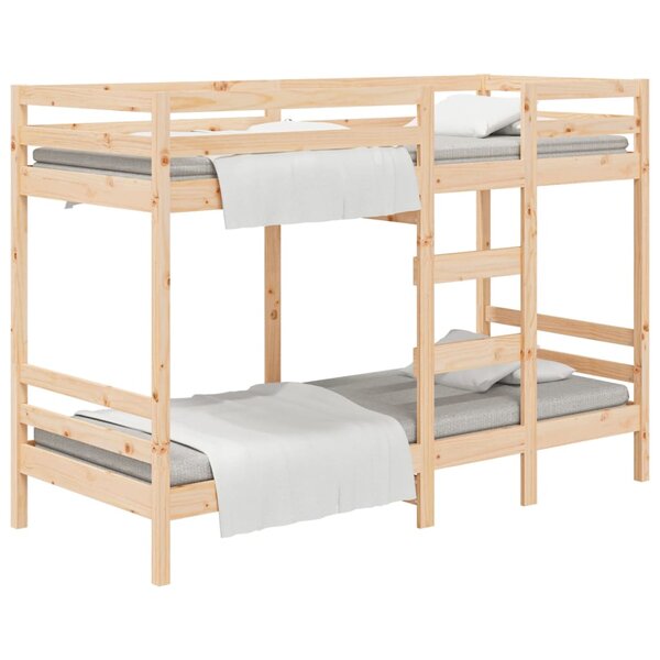 vidaXL Lit superposé 75x190 cm Bois de pin massif